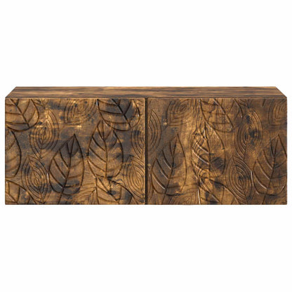 Nástěnná Tv Skříň 98 X 41 X 30 Cm Kouřový Dub Kompozitní Dřevo