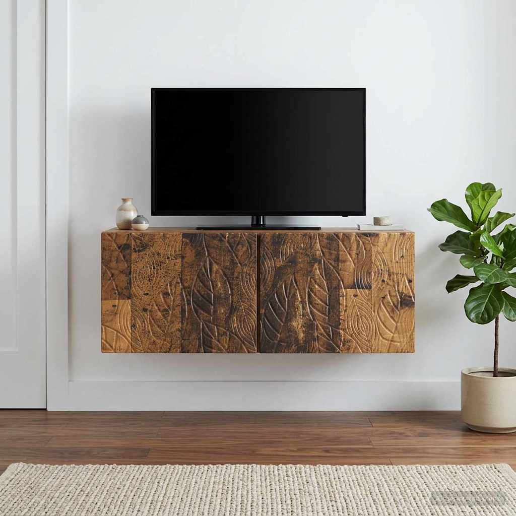 Nástěnná Tv Skříň 98 X 41 X 30 Cm Staré Dřevo Kompozitní Dřevo