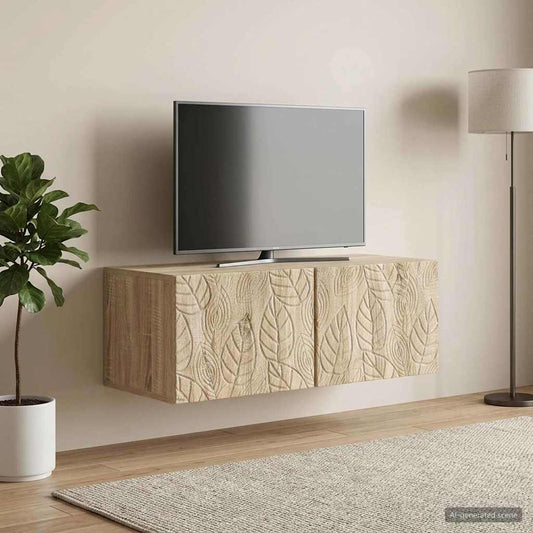 Nástěnná Tv Skříň 59,5 X 31 Cm Dub Sonoma Kompozitní Dřevo