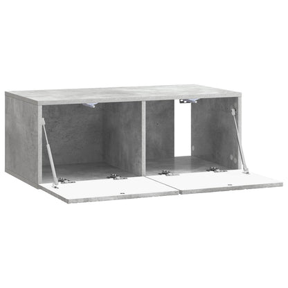 Nástěnná Tv Skříň 59,5 X 31 Cm Betonově Šedá Kompozitní Dřevo