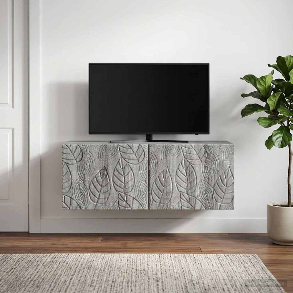 Nástěnná Tv Skříň 59,5 X 31 Cm Šedý Sonoma Kompozitní Dřevo
