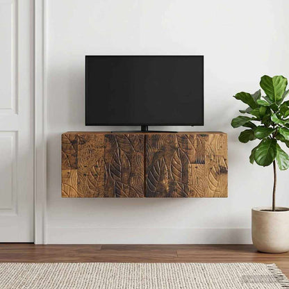 Nástěnná Tv Skříň 59,5 X 31 Cm Staré Dřevo Kompozitní Dřevo