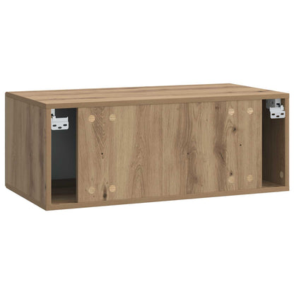 Nástěnná Tv Skříň 59,5 X 31 Cm Dub Artisan Kompozitní Dřevo