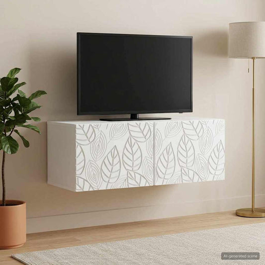 Nástěnná Tv Skříň 78,5 X 31 Cm Bílá Kompozitní Dřevo Nástěnný