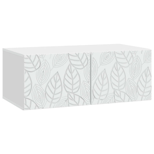 Nástěnná Tv Skříň 78,5 X 31 Cm Bílá Kompozitní Dřevo Nástěnný