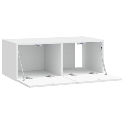 Nástěnná Tv Skříň 78,5 X 31 Cm Bílá Kompozitní Dřevo Nástěnný