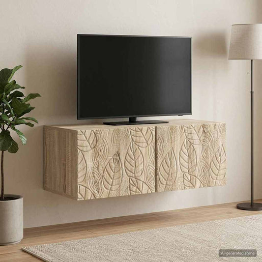 Nástěnná Tv Skříň 78,5 X 31 Cm Dub Sonoma Kompozitní Dřevo