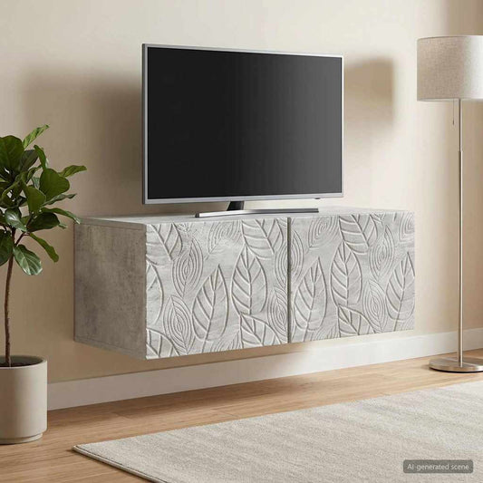 Nástěnná Tv Skříň 78,5 X 31 Cm Betonově Šedá Kompozitní Dřevo
