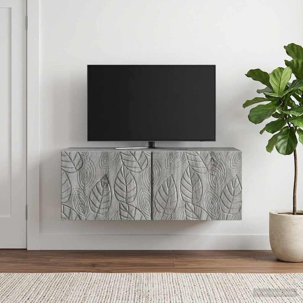 Nástěnná Tv Skříň 78,5 X 31 Cm Šedý Sonoma Kompozitní Dřevo