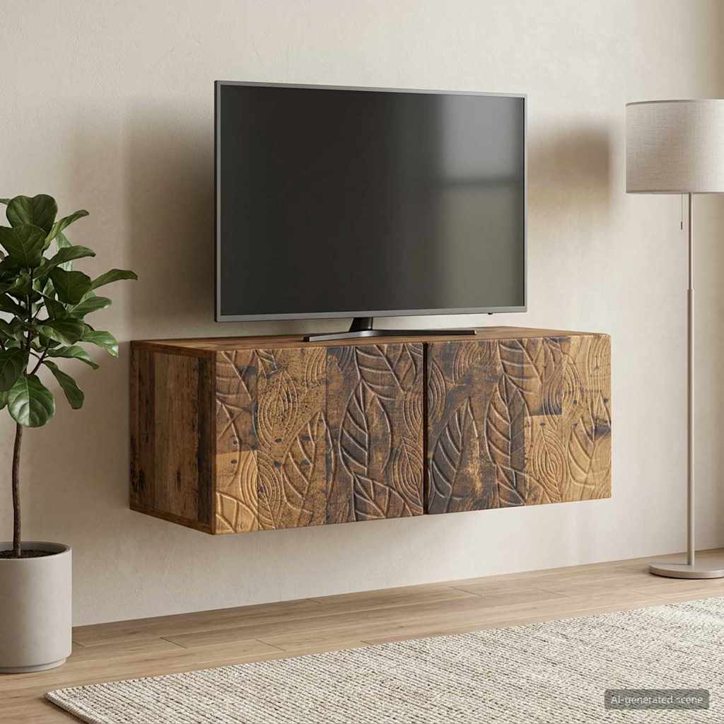 Nástěnná Tv Skříň 78,5 X 31 Cm Staré Dřevo Kompozitní Dřevo
