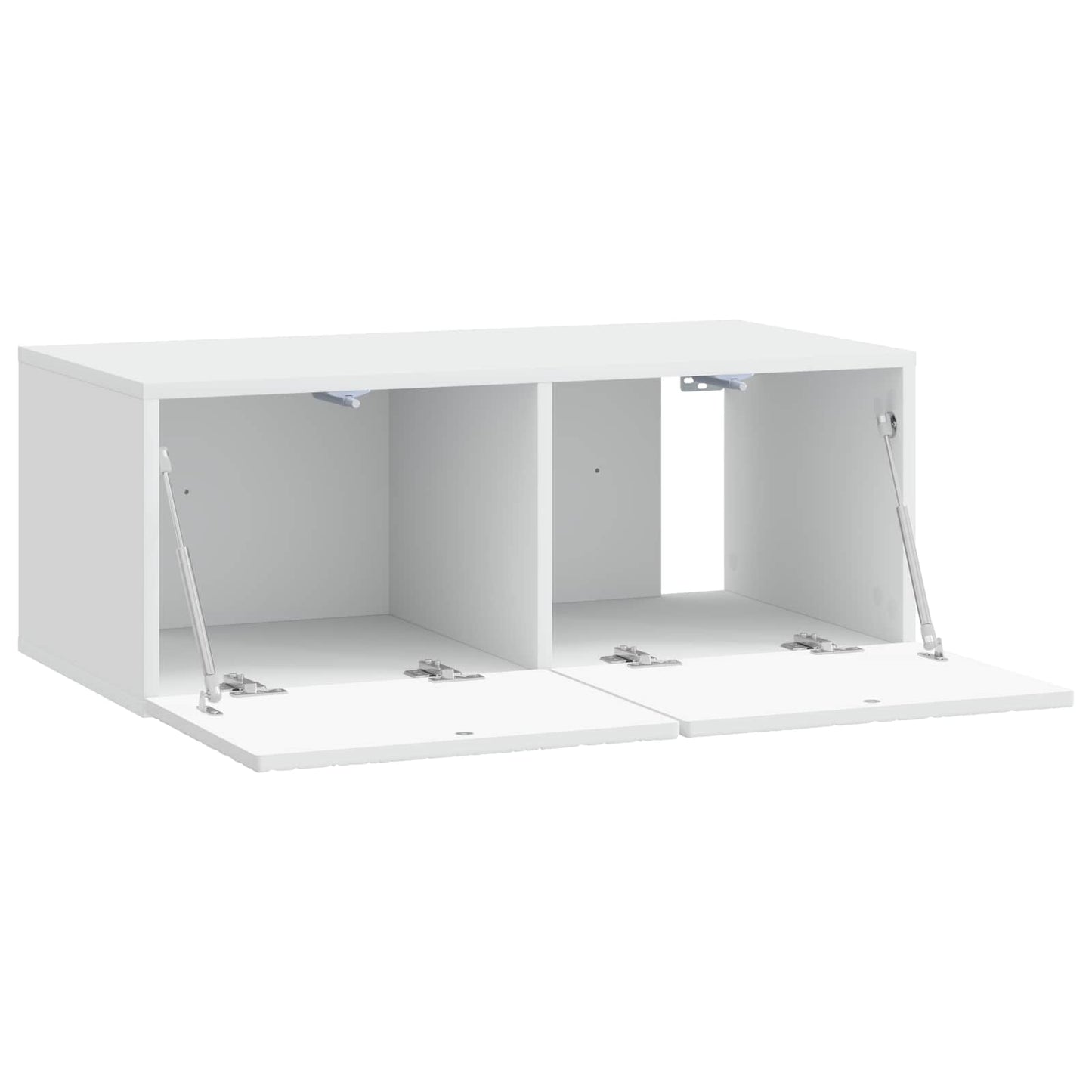 Nástěnná Tv Skříň 98 X 31 Cm Bílá Kompozitní Dřevo Nástěnný