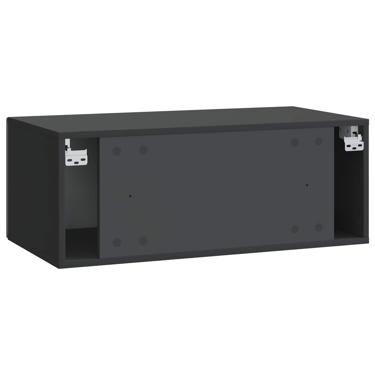 Nástěnná Tv Skříň 98 X 31 Cm Černá Kompozitní Dřevo Nástěnný