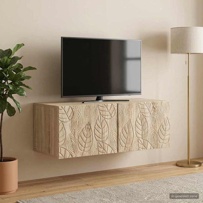 Nástěnná Tv Skříň 98 X 31 Cm Dub Sonoma Kompozitní Dřevo