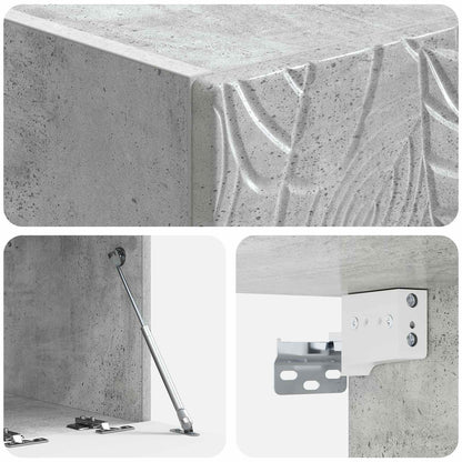 Nástěnná Tv Skříň 98 X 31 Cm Betonově Šedá Kompozitní Dřevo