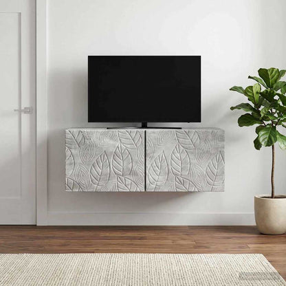 Nástěnná Tv Skříň 98 X 31 Cm Betonově Šedá Kompozitní Dřevo