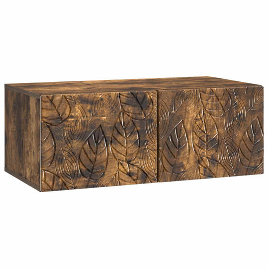 Nástěnná Tv Skříň 98 X 31 Cm Kouřový Dub Kompozitní Dřevo