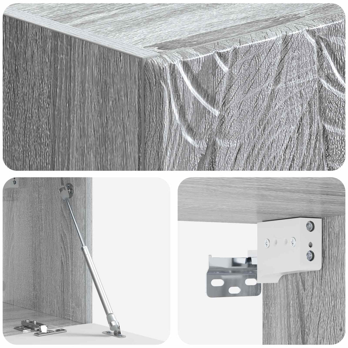 Nástěnná Tv Skříň 98 X 31 Cm Šedý Sonoma Kompozitní Dřevo