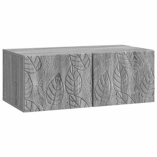 Nástěnná Tv Skříň 98 X 31 Cm Šedý Sonoma Kompozitní Dřevo
