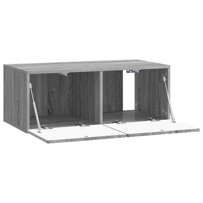 Nástěnná Tv Skříň 98 X 31 Cm Šedý Sonoma Kompozitní Dřevo