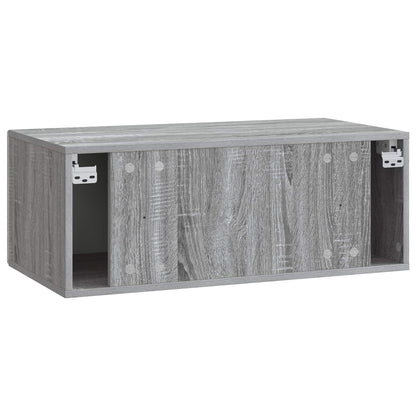 Nástěnná Tv Skříň 98 X 31 Cm Šedý Sonoma Kompozitní Dřevo