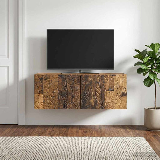Nástěnná Tv Skříň 98 X 31 Cm Staré Dřevo Kompozitní Dřevo