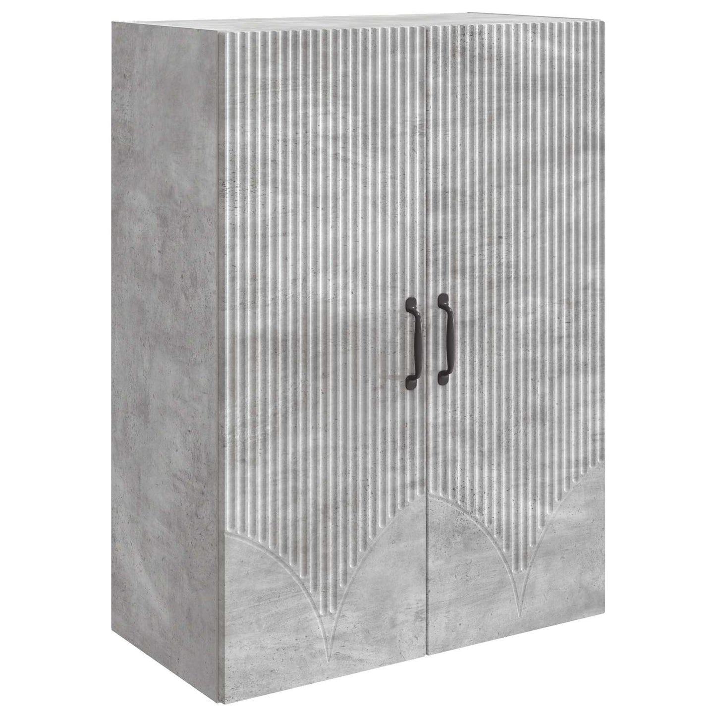 Nástěnná Skříň Betonově Šedá 66 X 34,5 X 90 Cm Kompozitní Dřevo