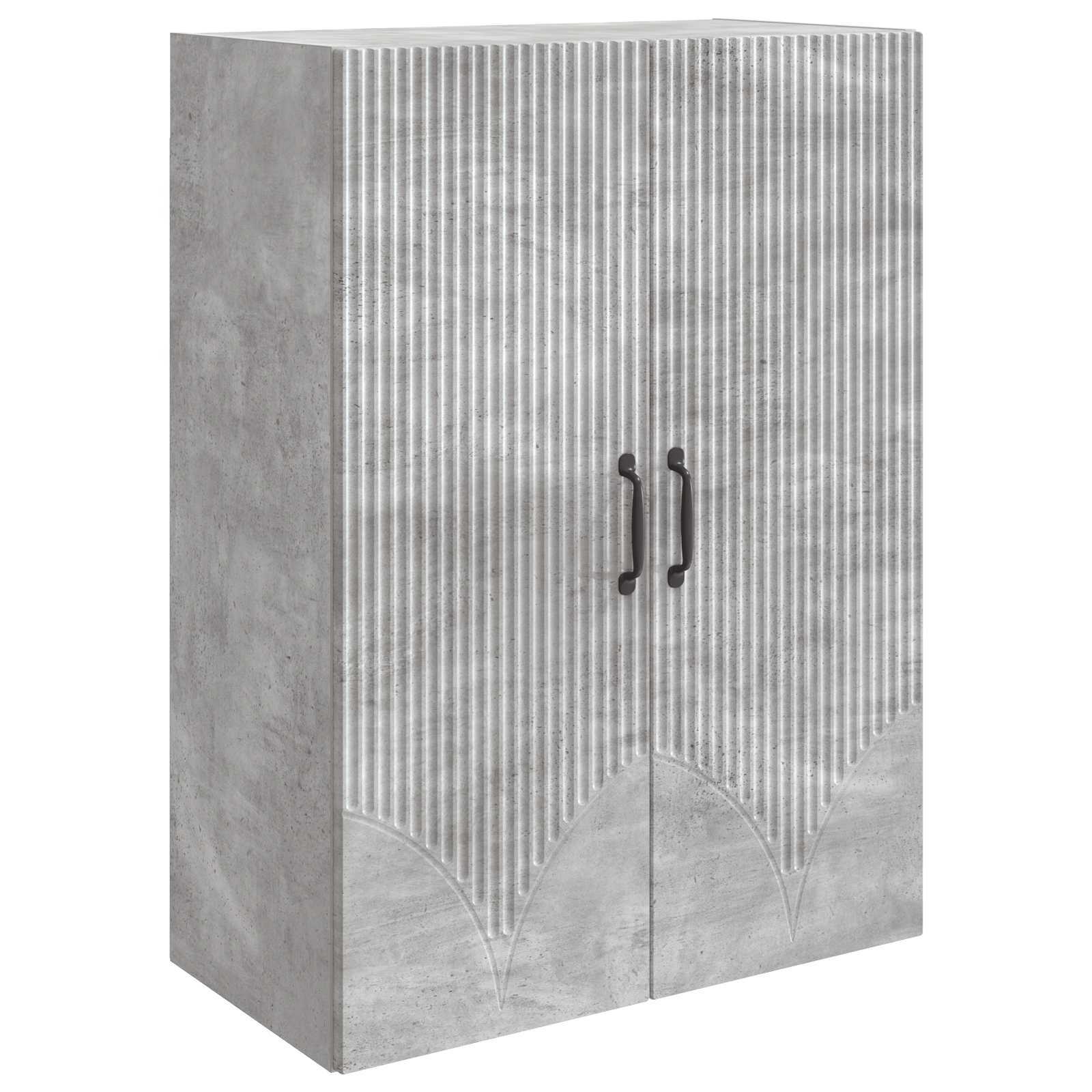 Nástěnná Skříň Betonově Šedá 66 X 34,5 X 90 Cm Kompozitní Dřevo