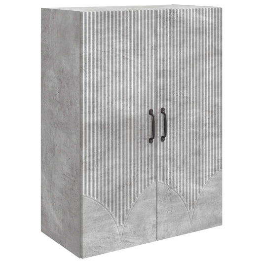 Nástěnná Skříň Betonově Šedá 66 X 34,5 X 90 Cm Kompozitní Dřevo