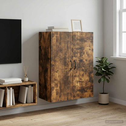 Nástěnná Skříň Kouřový Dub 66 X 34,5 X 90 Cm Kompozitní Dřevo