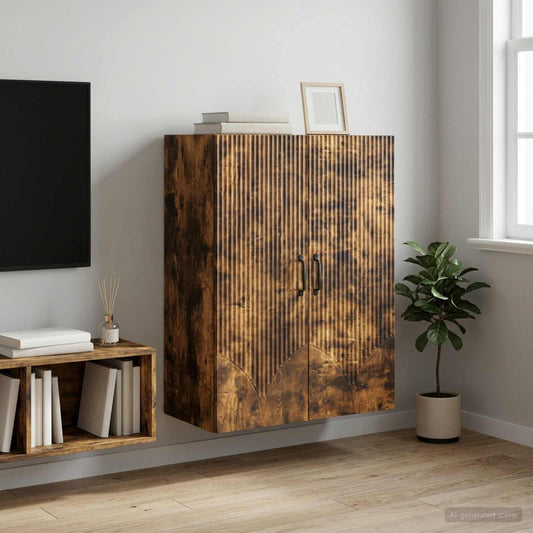 Nástěnná Skříň Kouřový Dub 66 X 34,5 X 90 Cm Kompozitní Dřevo