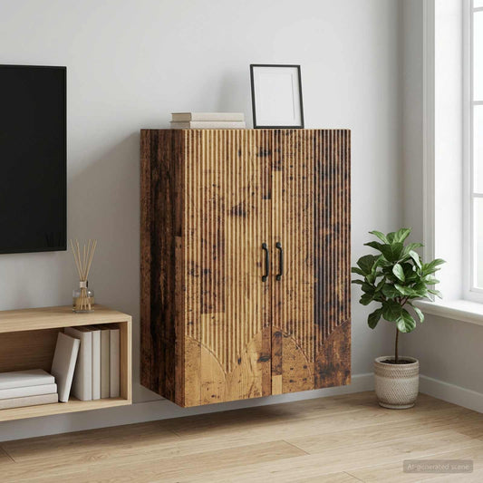 Nástěnná Skříň Staré Dřevo 66 X 34,5 X 90 Cm Kompozitní Dřevo