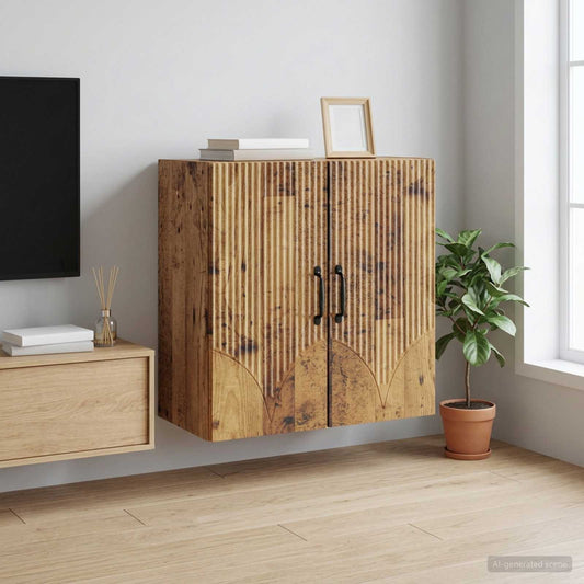 Nástěnná Skříň Staré Dřevo 59 X 31 X 60 Cm Kompozitní Dřevo