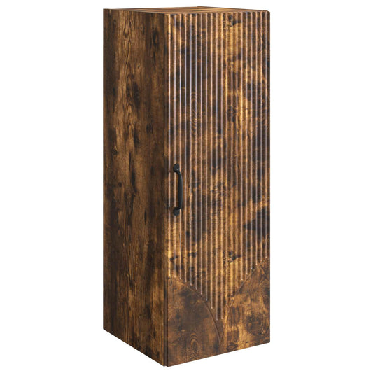 Nástěnná Skříň Kouřový Dub 33 X 34,5 X 90 Cm Kompozitní Dřevo