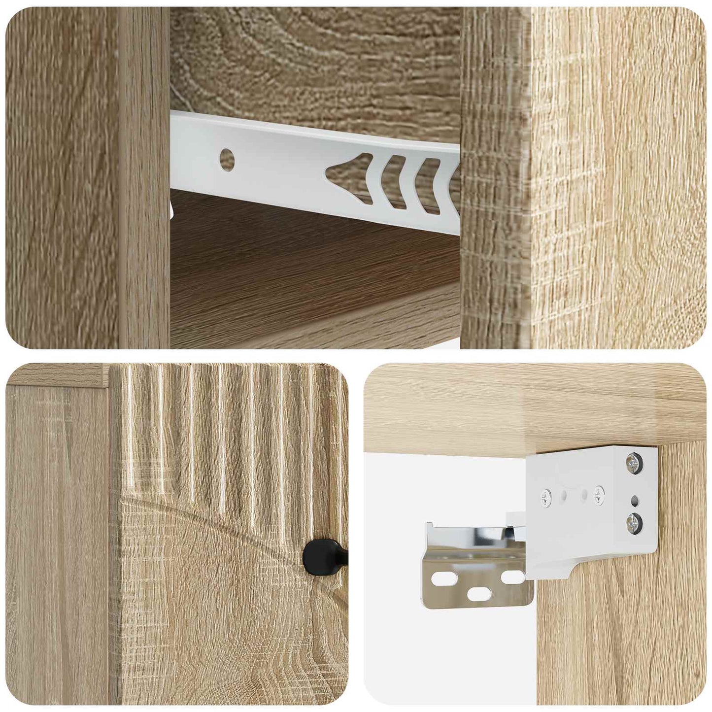 Nástěnný Noční Stolek 2 Pcs Dub Sonoma 34,5 X 33 X 20 Cm