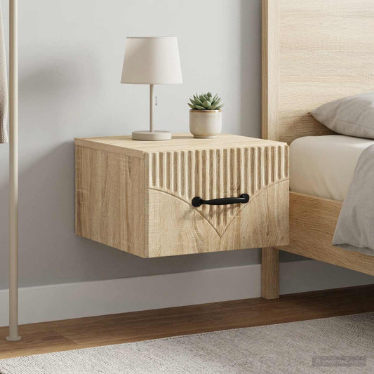 Nástěnný Noční Stolek 2 Pcs Dub Sonoma 34,5 X 33 X 20 Cm