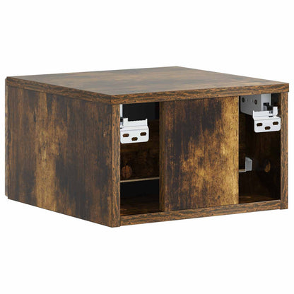 Nástěnný Noční Stolek 2 Pcs Kouřový Dub 34,5 X 33 X 20 Cm
