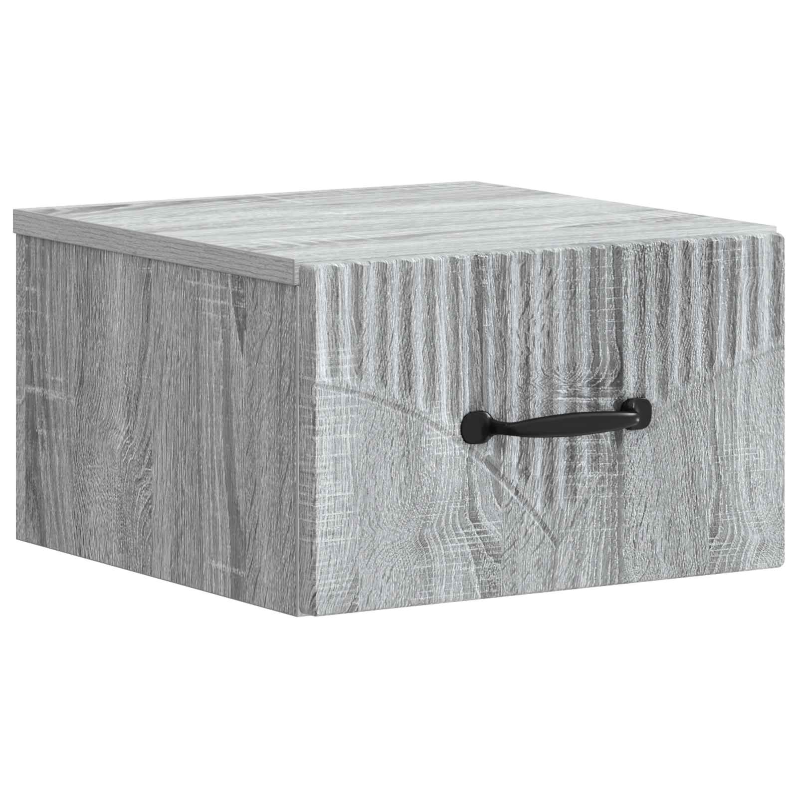 Nástěnný Noční Stolek 2 Pcs Šedá Sonoma 34,5 X 33 X 20 Cm