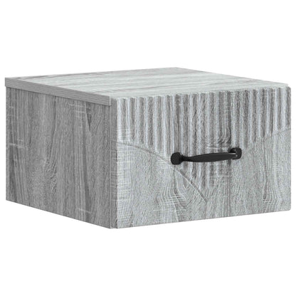 Nástěnný Noční Stolek 2 Pcs Šedá Sonoma 34,5 X 33 X 20 Cm