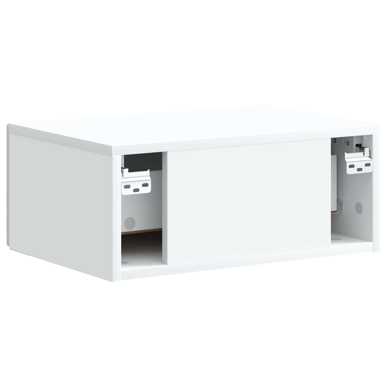 Nástěnný Noční Stolek Se Zásuvkou 2 Pcs Bílá 49 X 34,5 X 20 Cm