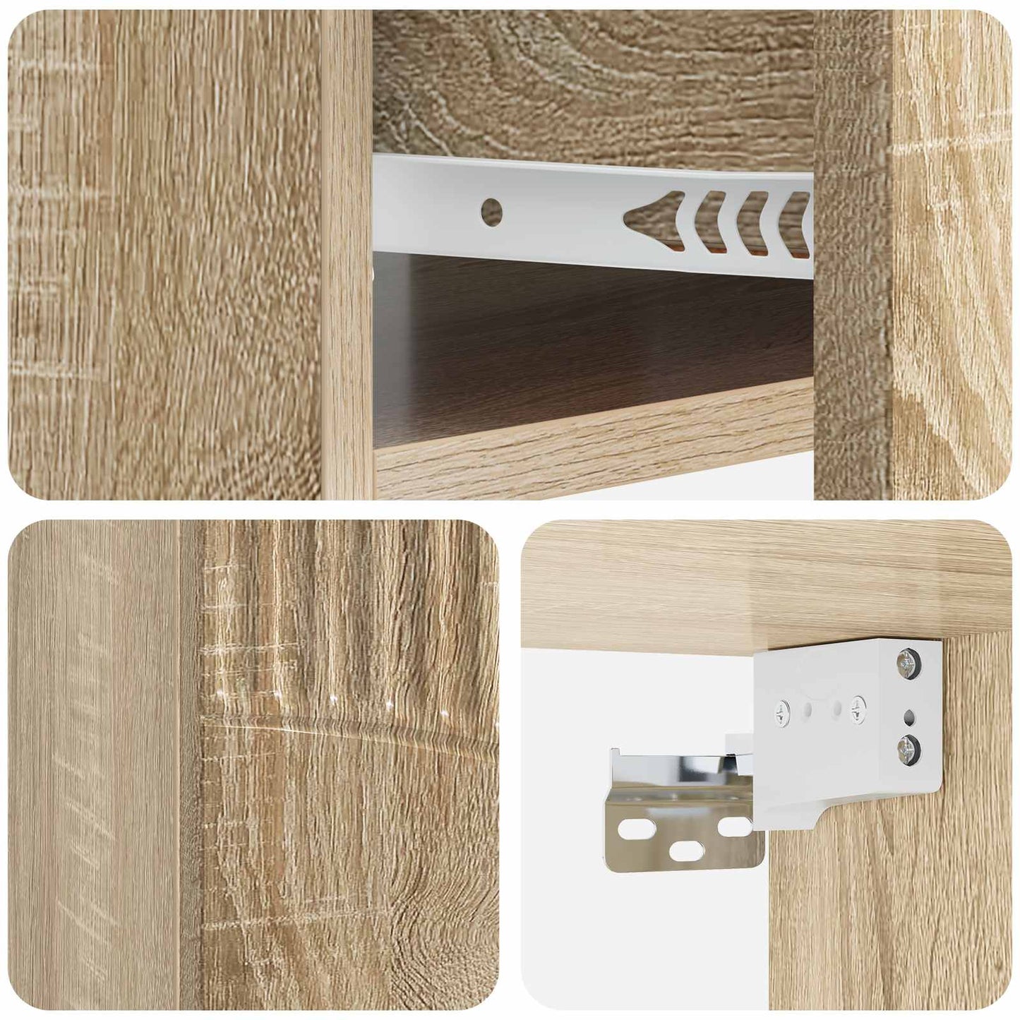 Nástěnný Noční Stolek 2 Pcs Dub Sonoma 49 X 34,5 X 20 Cm