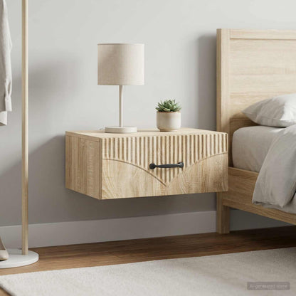 Nástěnný Noční Stolek 2 Pcs Dub Sonoma 49 X 34,5 X 20 Cm