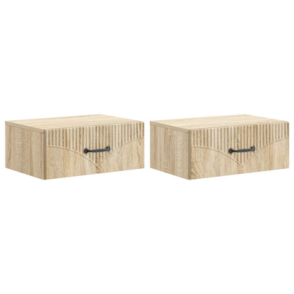 Nástěnný Noční Stolek 2 Pcs Dub Sonoma 49 X 34,5 X 20 Cm