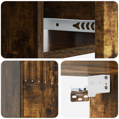 Nástěnný Noční Stolek 2 Pcs Kouřový Dub 49 X 34,5 X 20 Cm