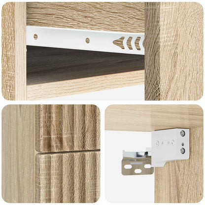 Nástěnný Noční Stolek 2 Pcs Dub Sonoma 34,5 X 33 X 40 Cm