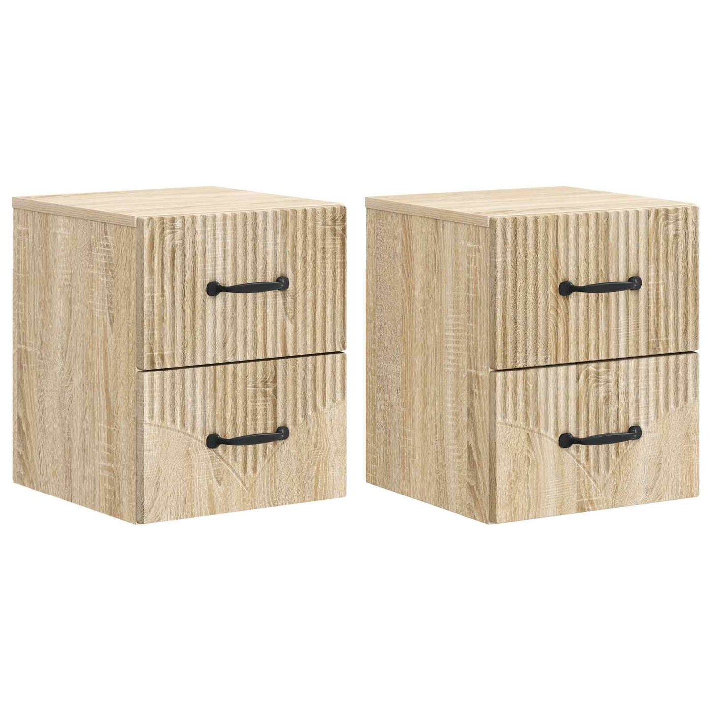 Nástěnný Noční Stolek 2 Pcs Dub Sonoma 34,5 X 33 X 40 Cm