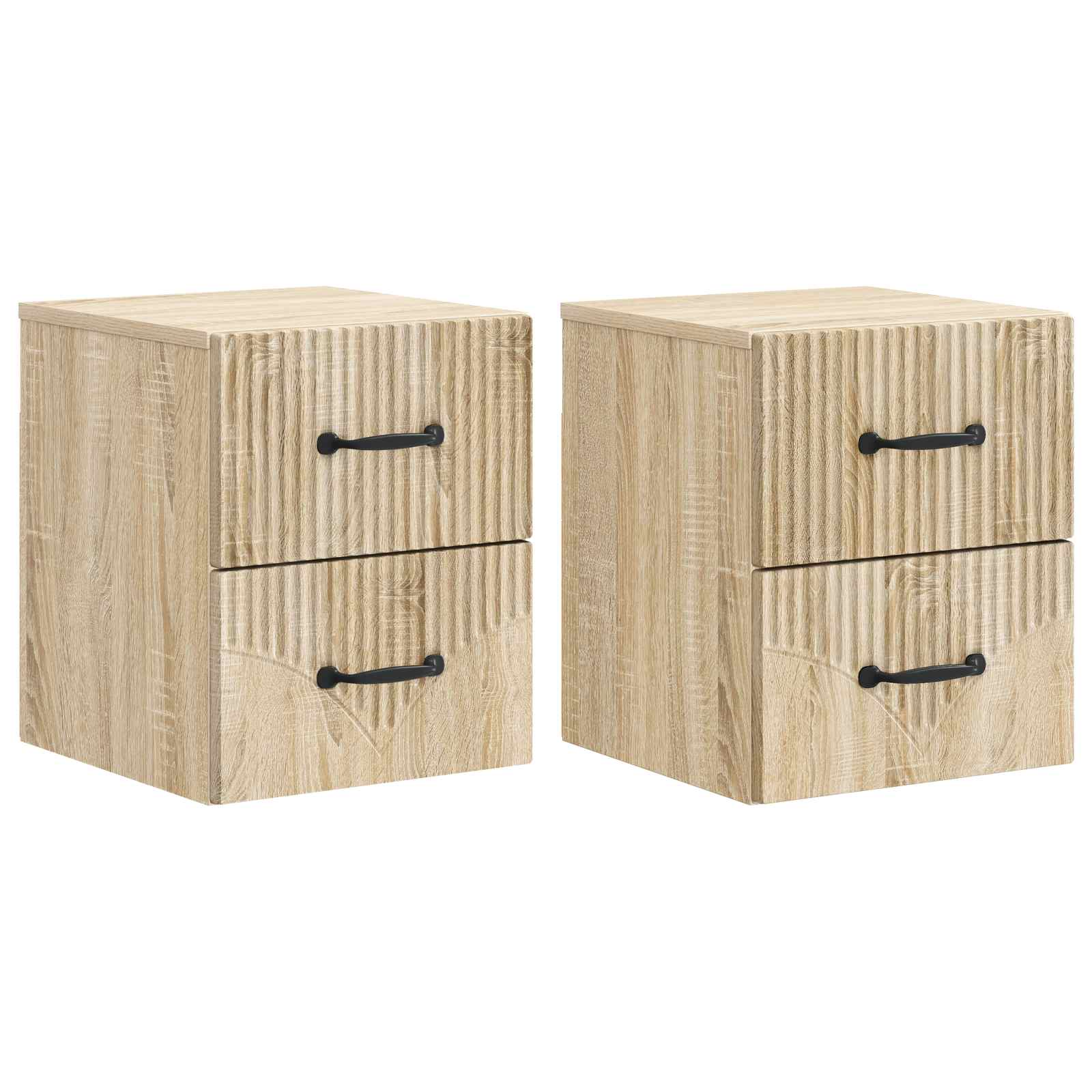 Nástěnný Noční Stolek 2 Pcs Dub Sonoma 34,5 X 33 X 40 Cm
