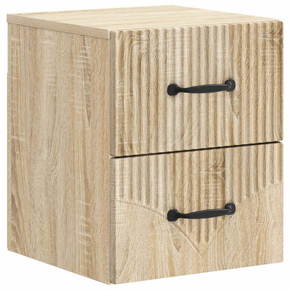 Nástěnný Noční Stolek 2 Pcs Dub Sonoma 34,5 X 33 X 40 Cm