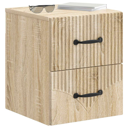 Nástěnný Noční Stolek 2 Pcs Dub Sonoma 34,5 X 33 X 40 Cm