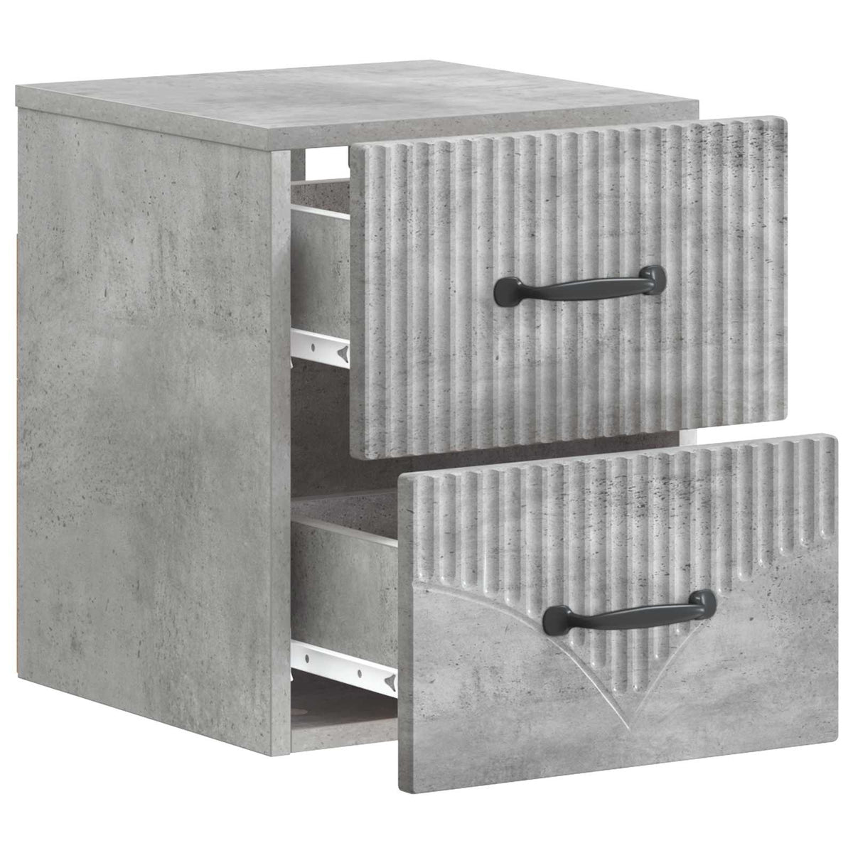 Nástěnný Noční Stolek 2 Pcs Betonově Šedá 34,5 X 33 X 40 Cm