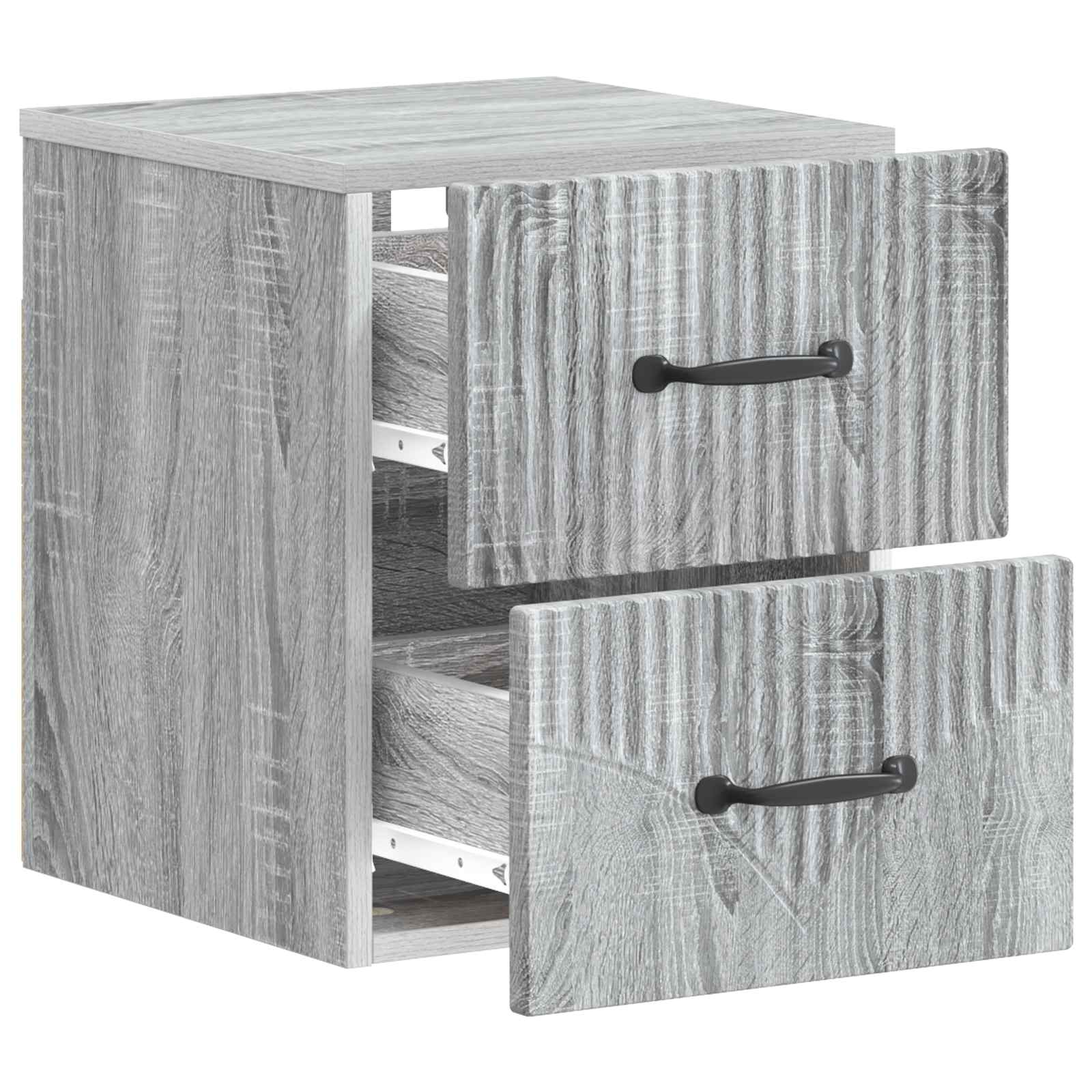 Nástěnný Noční Stolek 2 Pcs Šedá Sonoma 34,5 X 33 X 40 Cm